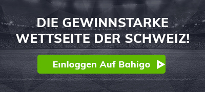 Stadionhintergrund mit grünem Button für Einloggen auf Bahigo Schweiz.